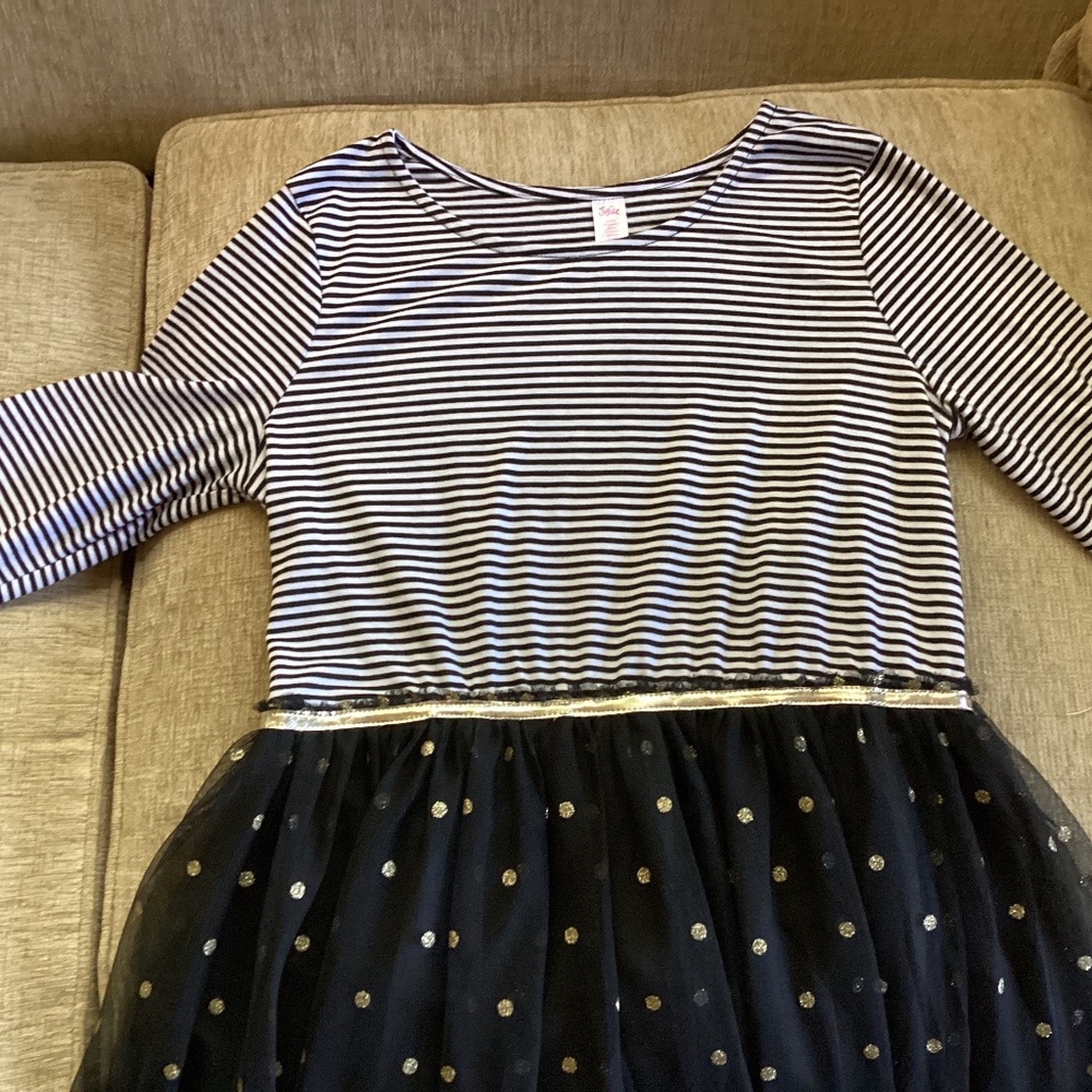 Justice for girls Chic stripe top with tutu bottom